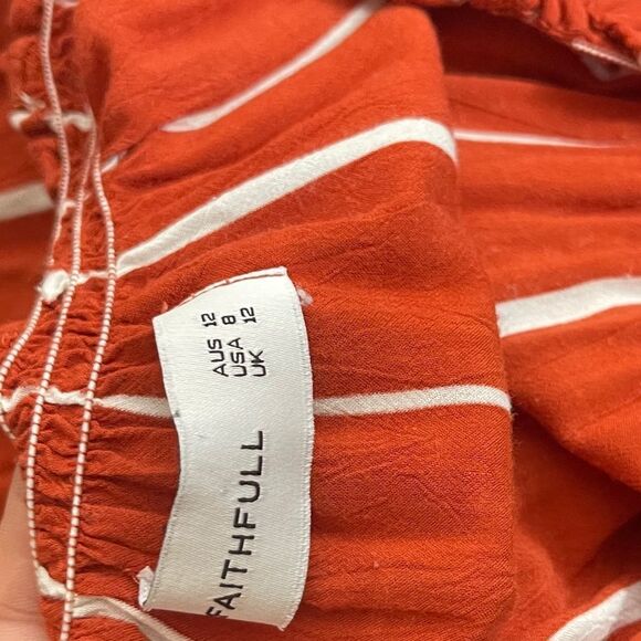 Faithfull Stripe Dress Red White - Picture 2 of 7